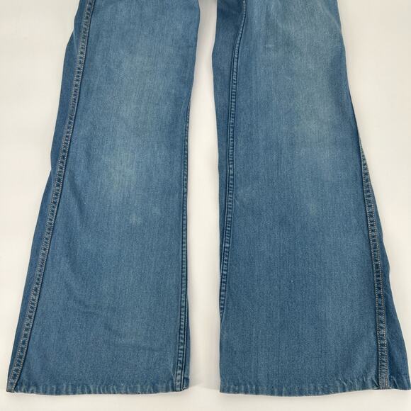 Vintage 70s Moods by JCP Denim Overalls Bib Flared Womens 32 Button Front Unisex - Picture 7 of 12